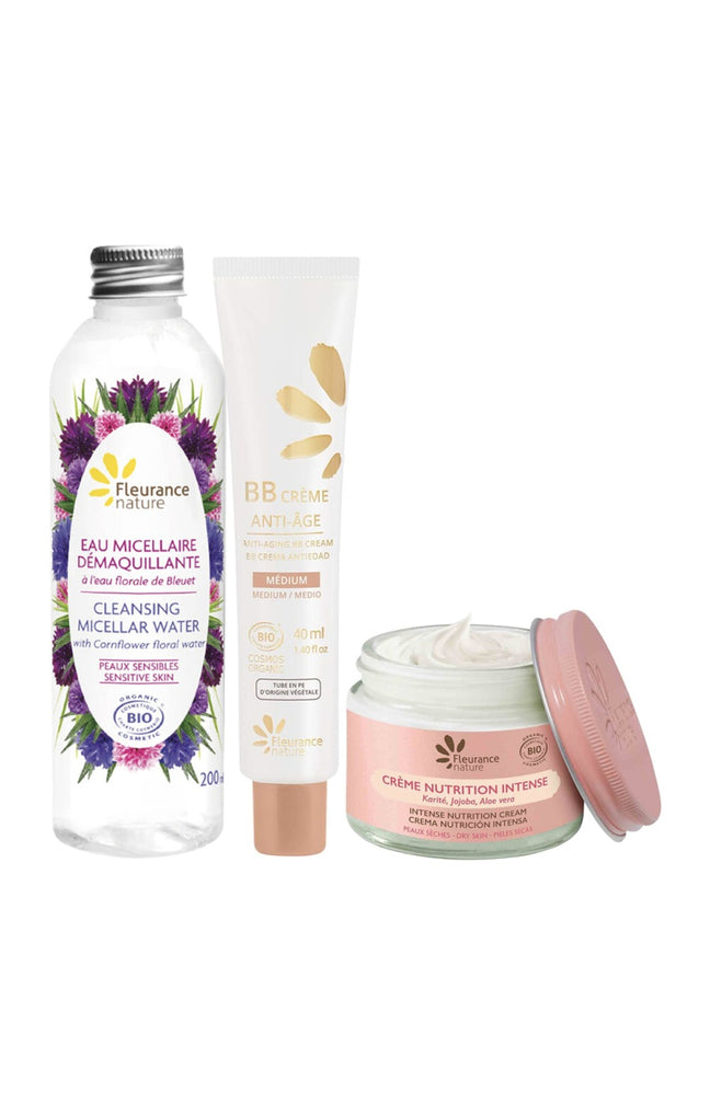 Routine peau nette - Eau micellaire, crème hydratante & BB Crème