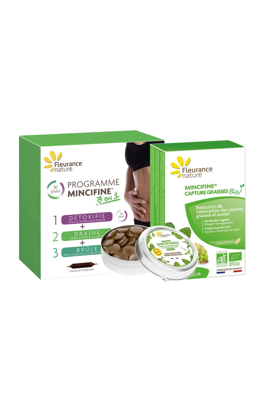 Trio programme Mincifine® - Capture graisses & anti-fringales
