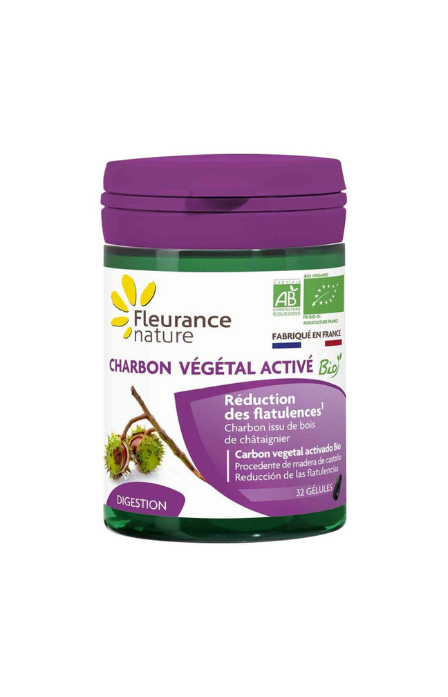 Charbon végétal activé bio - 32 gélules