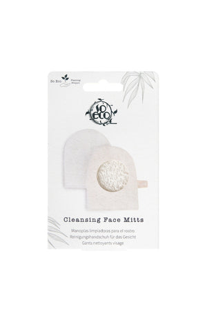 Duo gants nettoyant double face - Visage - Rose & blanc