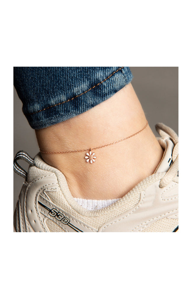 Bracelet de cheville - Argent 925/000 plaqué or rose
