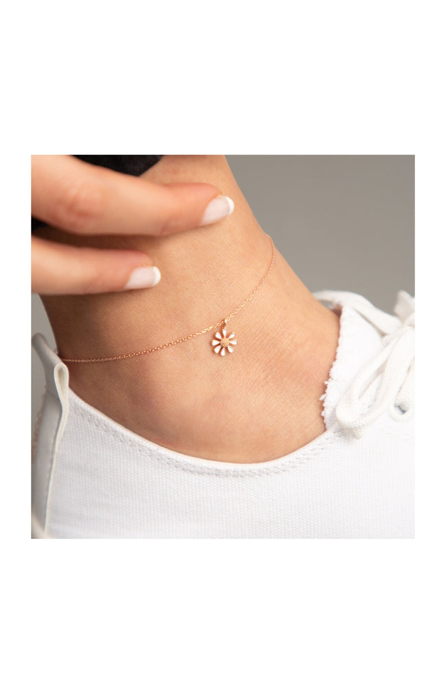 Bracelet de cheville - Argent 925/000 plaqué or rose