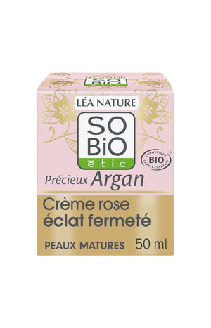 Crème rose éclat & fermeté bio - Peaux matures