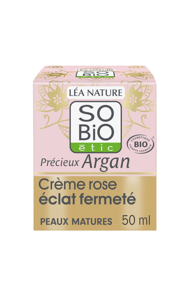 Crème rose éclat & fermeté bio - Peaux matures