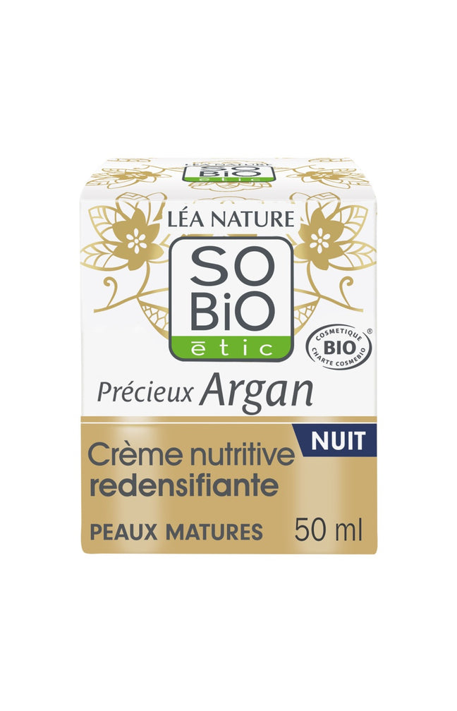 Crème de nuit redensifiante bio - Huile d'argan - Peaux matures