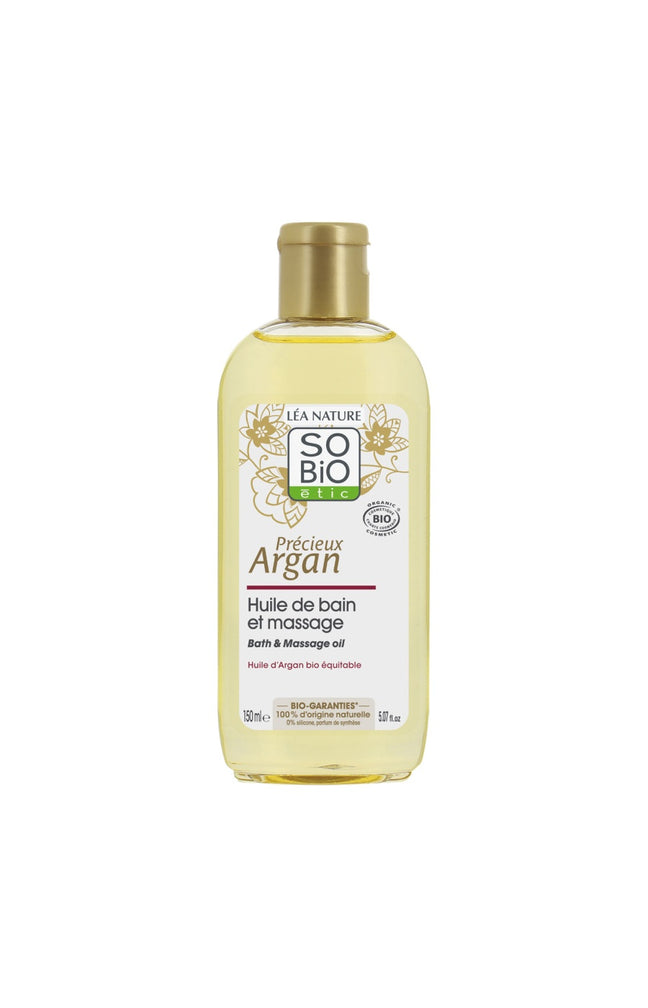 Huile de bain & massage bio - Huile d'argan - 150 ml