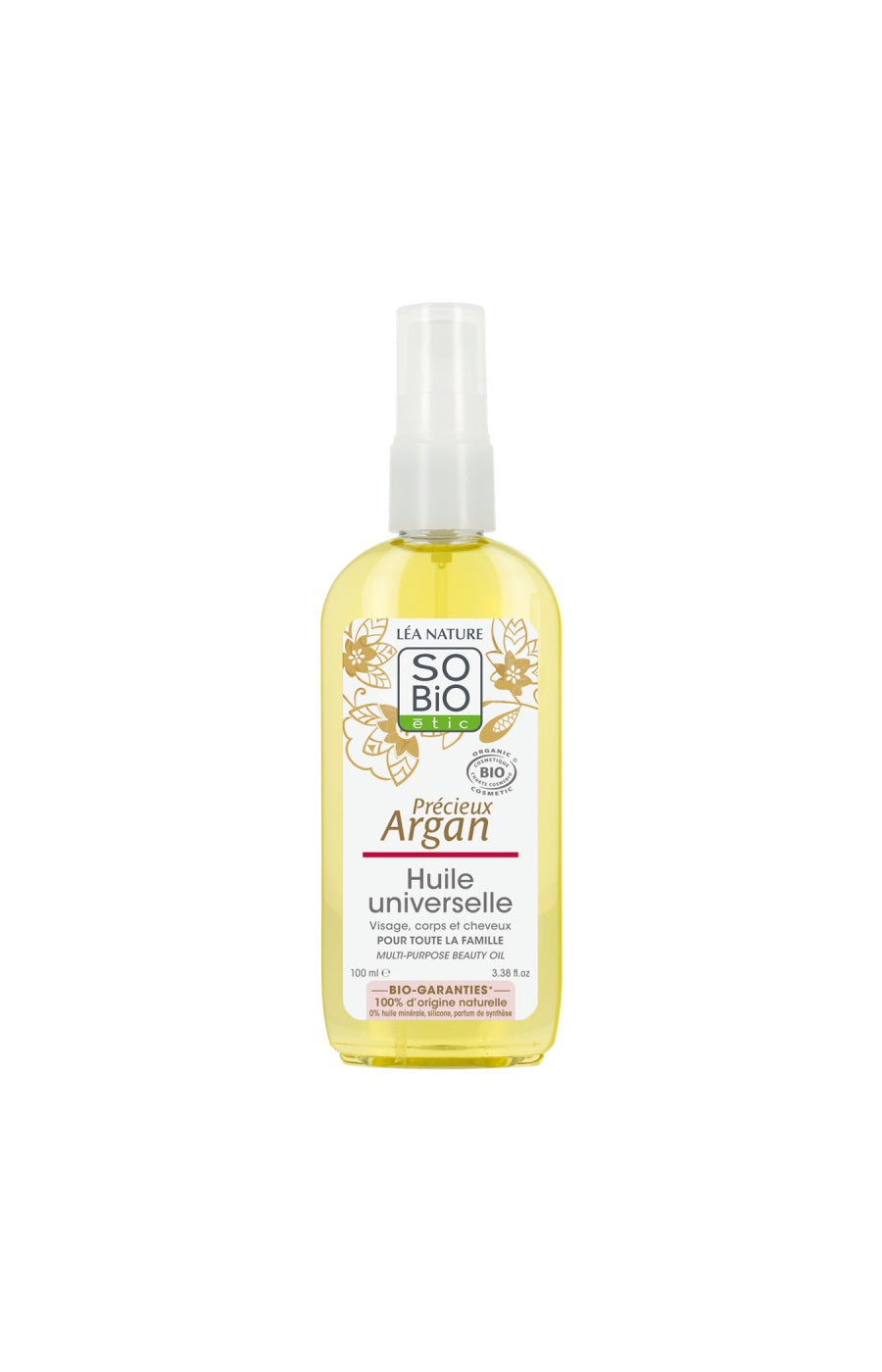 Huile universelle bio - Argan - Visage, corps & cheveux - 100 ml