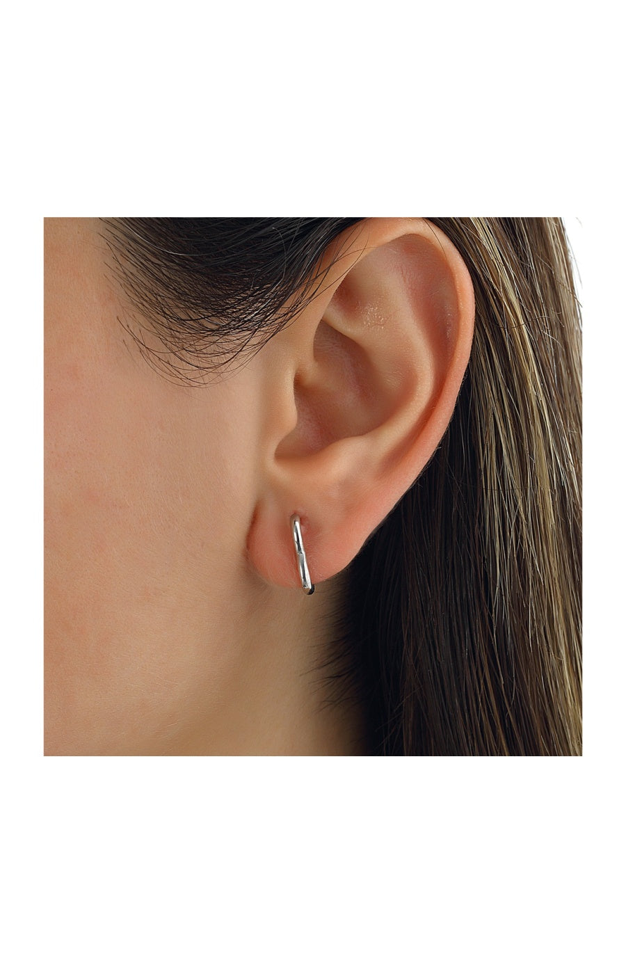 Boucle d'oreille unitaire cœur - Argent 925/000