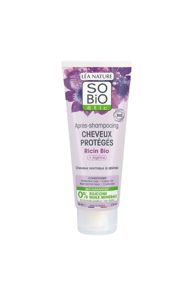 Après-shampoing protecteur bio - Huile de ricin - Cheveux normaux à abîmés - 200 ml