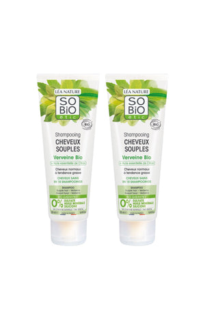 Shampoings purifiants bio - Verveine & citron - Cheveux normaux à tendance grasse - 2 x 250 ml