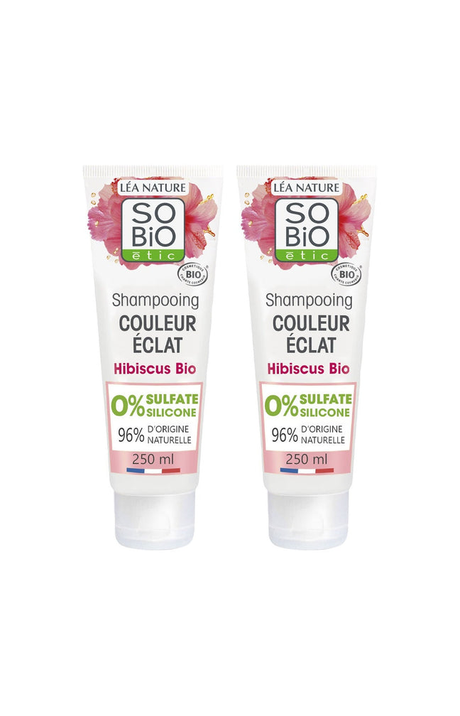 Shampoings couleur éclat bio - Cheveux colorés ou méchés - 2 x 250 ml