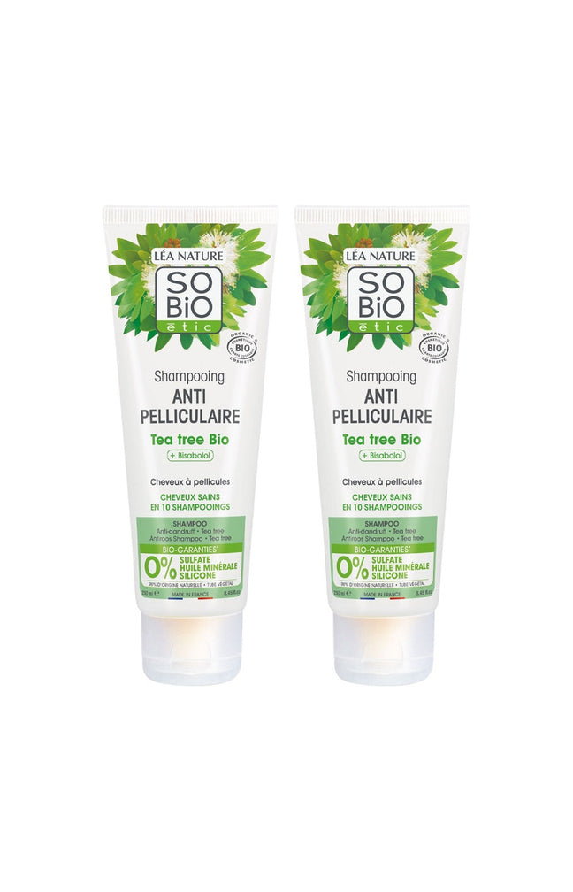 Shampoings anti-pelliculaires bio - Tea tree & bisabolol - 2 x 200 ml