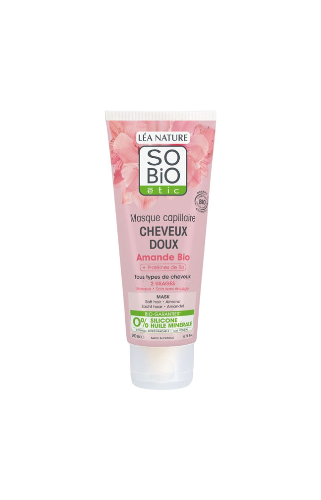 Masque doux bio - Amande & protéines de riz - Cheveux - 200 ml