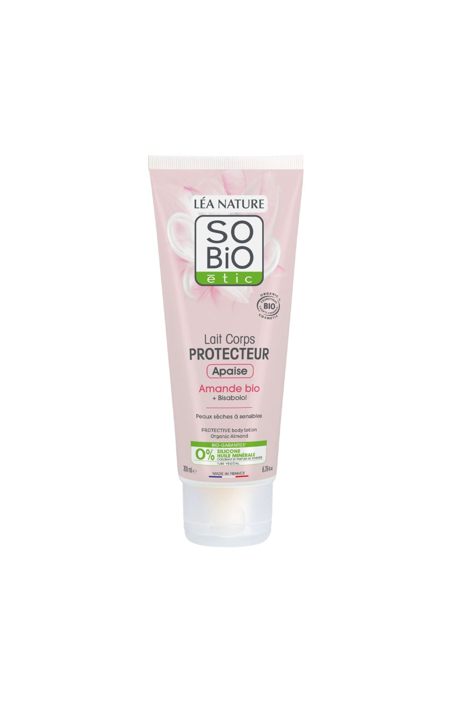Lait corps protecteur & apaisant bio - Amande - Peaux sèches & sensibles - 200 ml