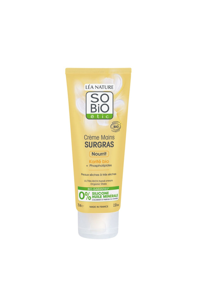 Crème nourrissante bio - Karité - Peaux sèches - Mains - 75 ml