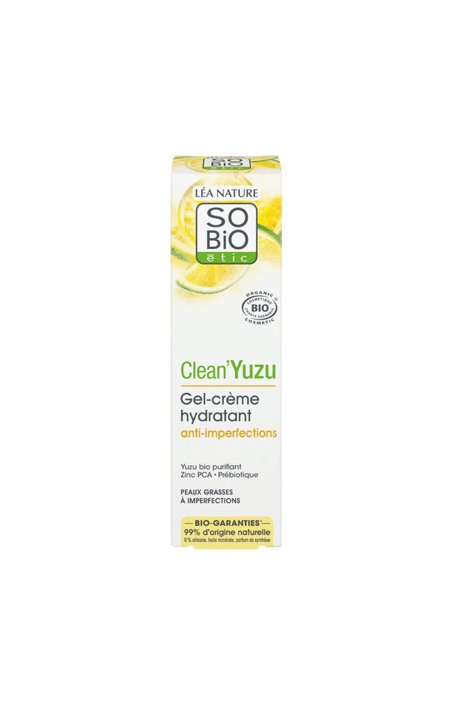 Gel-crème hydratant anti-imperfections bio - Clean'Yuzu - Peaux grasses à imperfections