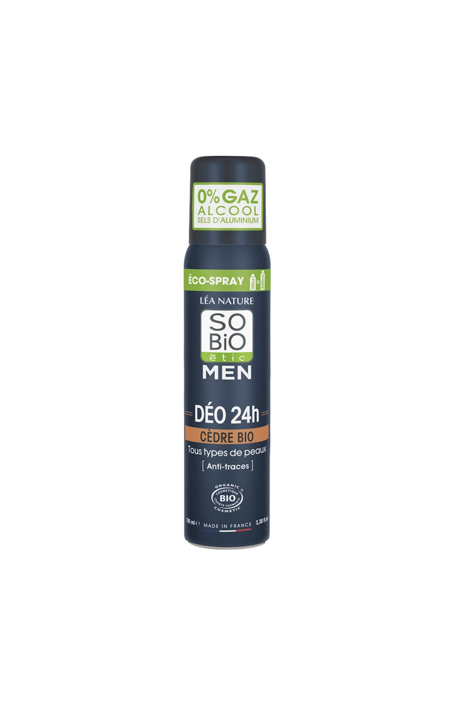 Déodorant soin eco-spray bio 24h - Cèdre - Homme - 100 ml