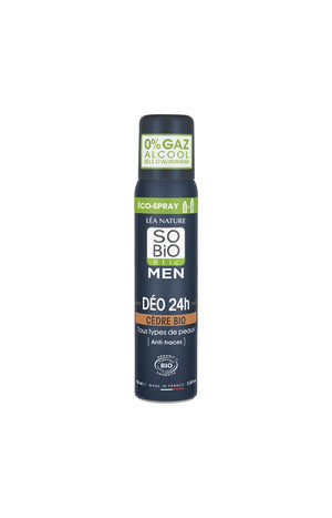 Déodorant soin eco-spray bio 24h - Cèdre - Homme - 100 ml