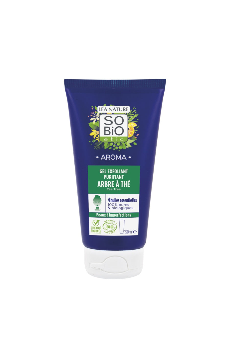 Gel exfoliant purifiant bio - Arbre à thé - Peaux à problèmes