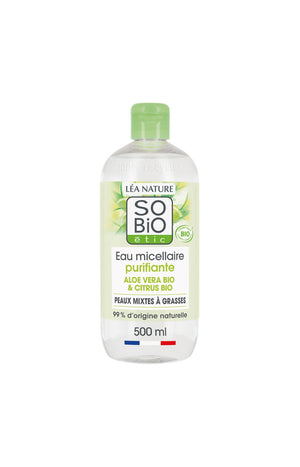Eaux micellaires purifiantes bio - Aloe vera - Peaux mixtes à grasses