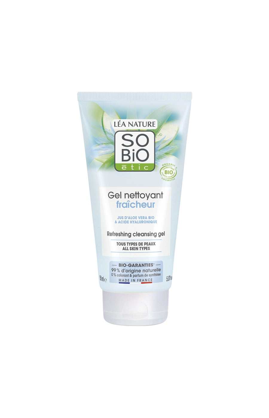 Gel nettoyant fraîcheur bio - Aloe vera - Visage