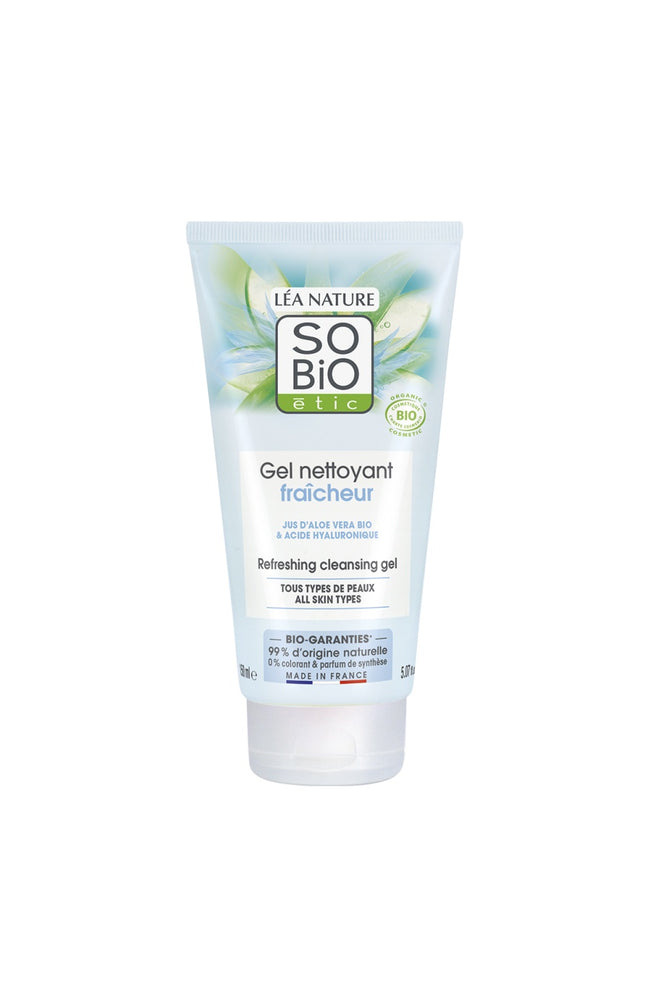 Gel nettoyant fraîcheur bio - Aloe vera - Visage