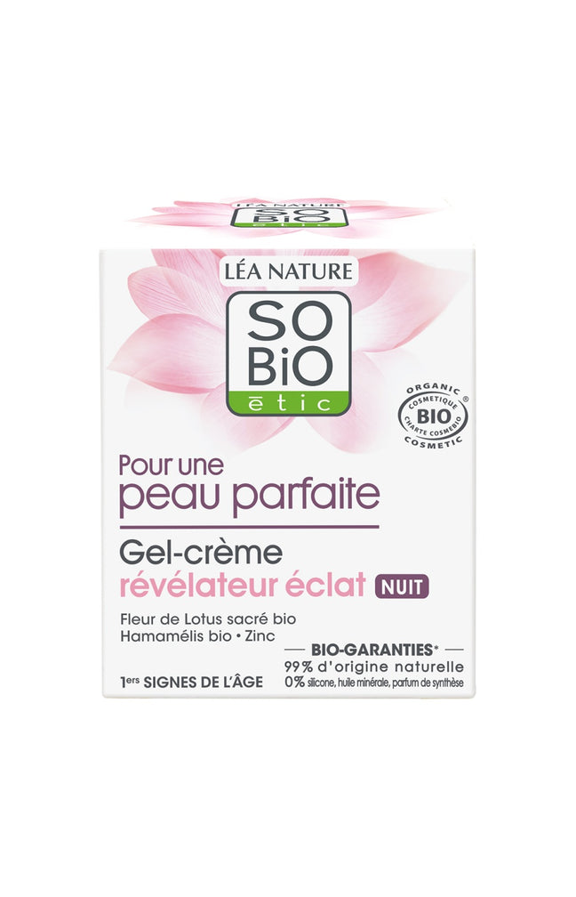 Gel-crème de nuit révélateur éclat bio