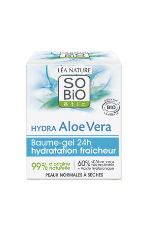 Baume-gel hydratation fraîcheur 24h - Aloe vera - Peaux normales à sèches - 50 ml