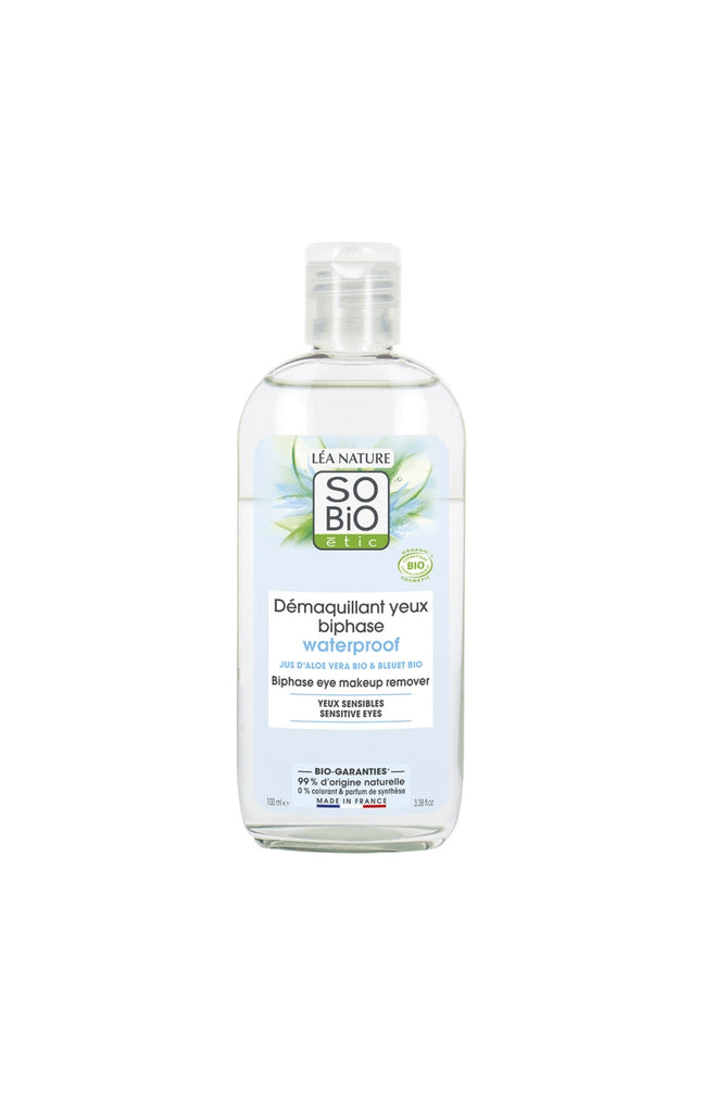 Démaquillant biphasé waterproof bio - Jus d'Aloe vera -  Yeux sensibles