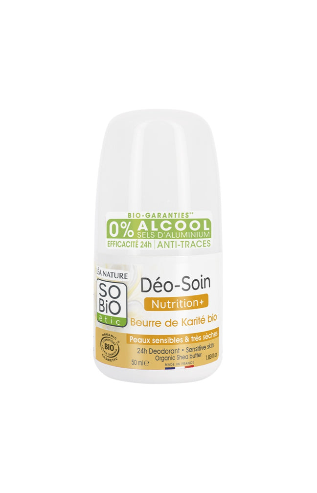 Déodorant roll-on karité bio - Peaux sensibles & sèches - 50 ml