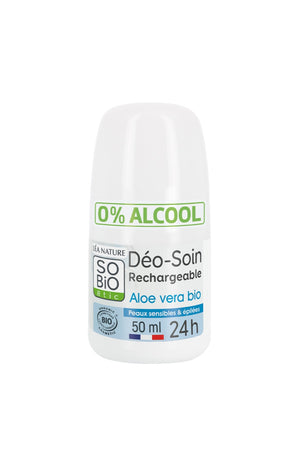Déodorant roll-on apaisant bio - Aloe vera - Peaux sensibles - 50 ml