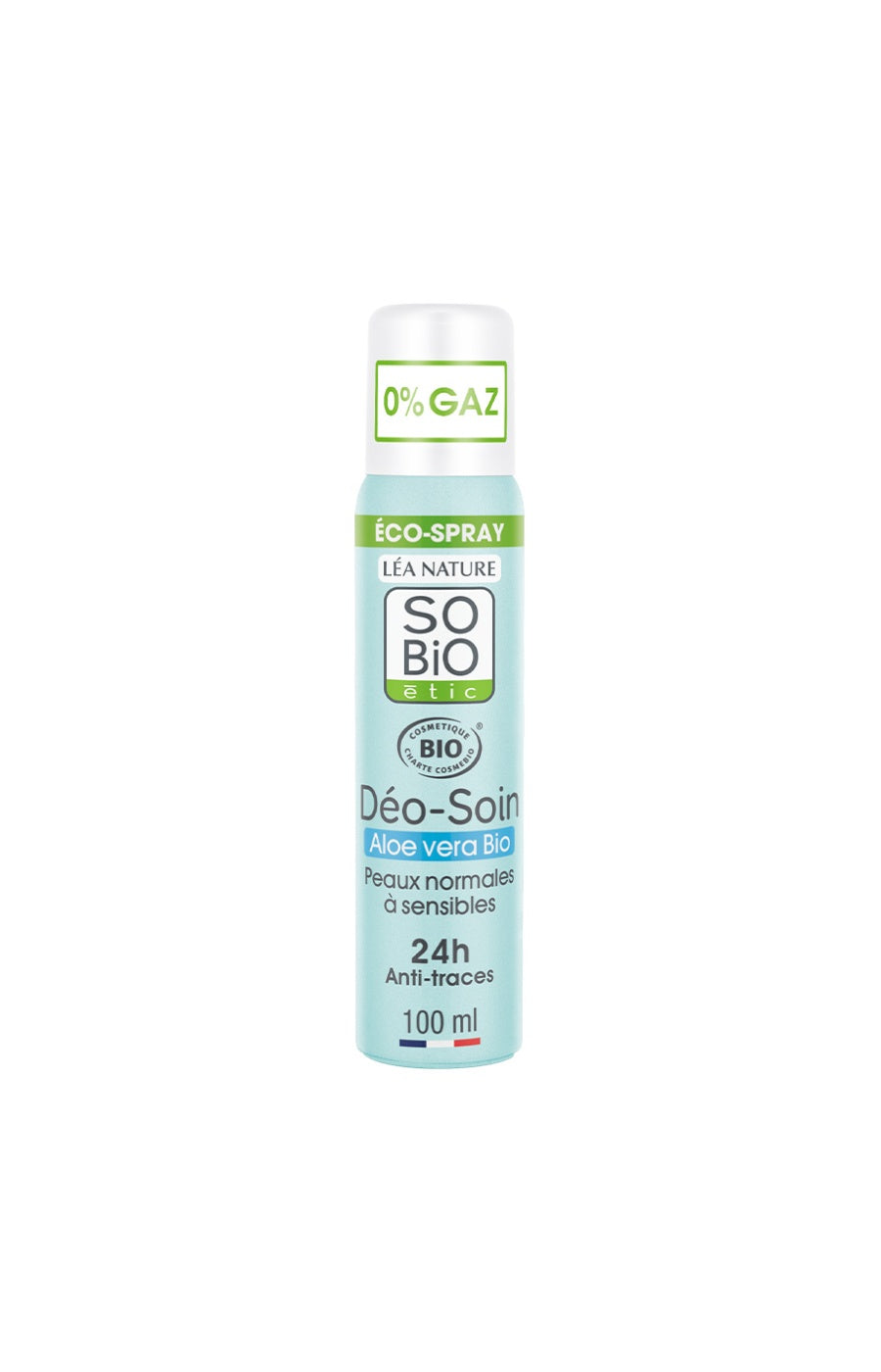 Déodorant soin eco-spray bio - Aloe Vera - Peaux sèches à sensibles -  100 ml