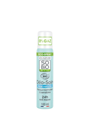 Déodorant soin eco-spray bio - Aloe Vera - Peaux sèches à sensibles -  100 ml