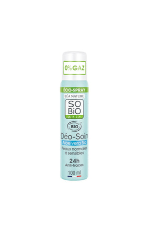 Déodorants soin eco-spray bio - Aloe Vera - Peaux sèches à sensibles - 2 x 100 ml