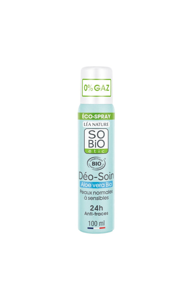 Déodorants soin eco-spray bio - Aloe Vera - Peaux sèches à sensibles - 2 x 100 ml