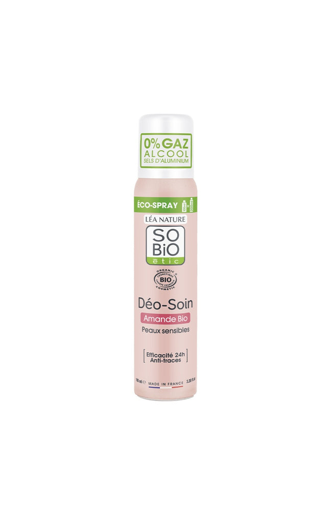 Déodorant soin eco-spray bio - Amande - Peaux sensibles - 100 ml