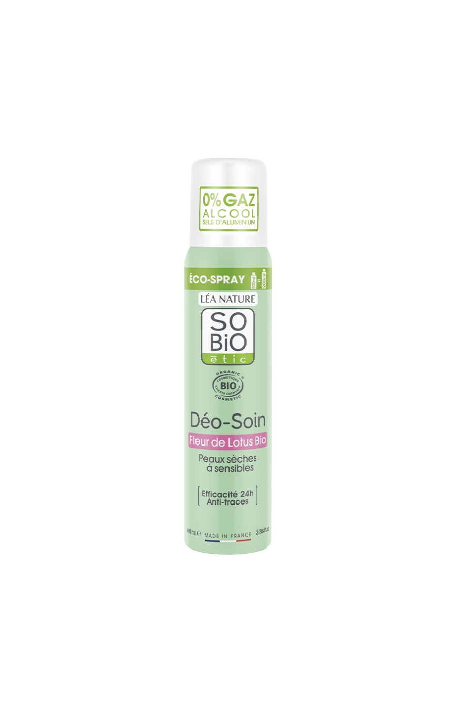 Déodorants soin eco-spray bio - Fleur de Lotus - Peaux sèches à sensibles - 2 x 100 ml