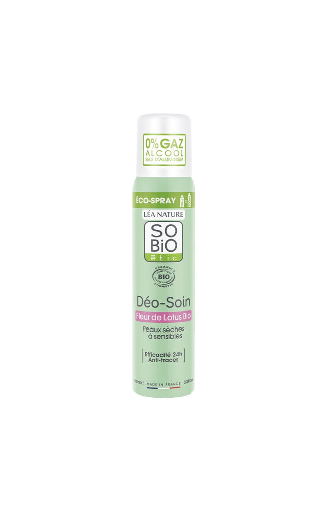 Déodorants soin eco-spray bio - Fleur de Lotus - Peaux sèches à sensibles - 2 x 100 ml