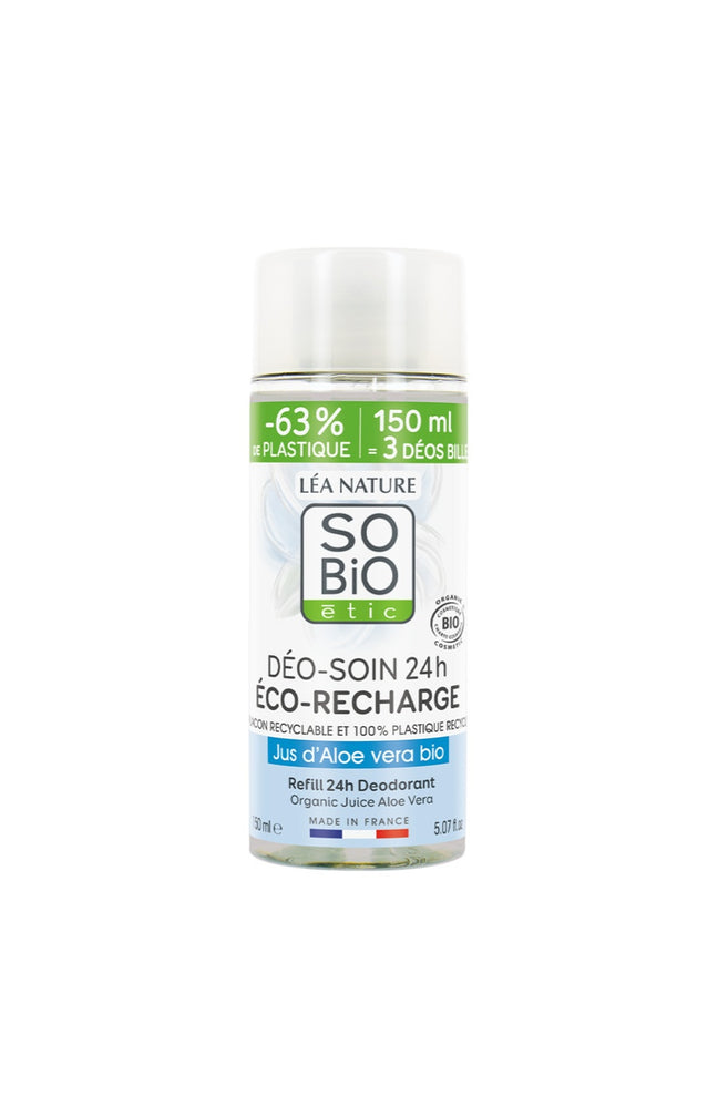 Eco-recharge déodorant bille bio - Aloe vera - 150 ml