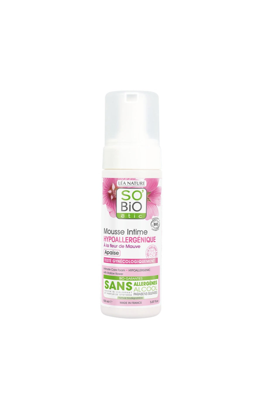 Mousse intime apaisante bio - Fleur de mauve - 150 ml