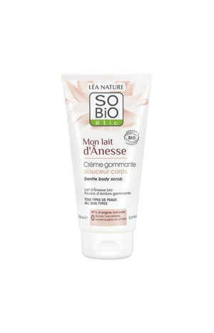 Crème de gommage douceur bio - Lait d'ânesse - Corps - 150 ml