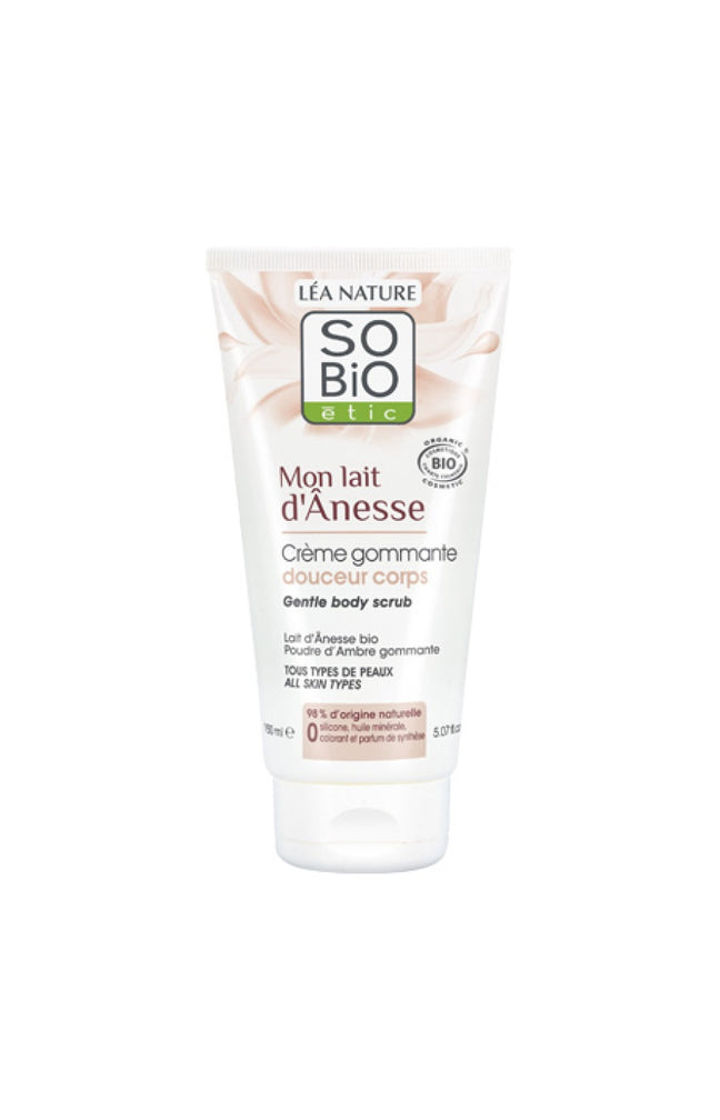 Crème de gommage douceur bio - Lait d'ânesse - Corps - 150 ml