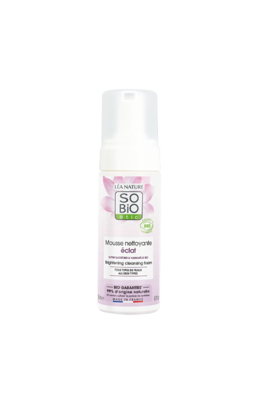 Mousse nettoyante clarifiante bio - Fleur de lotus