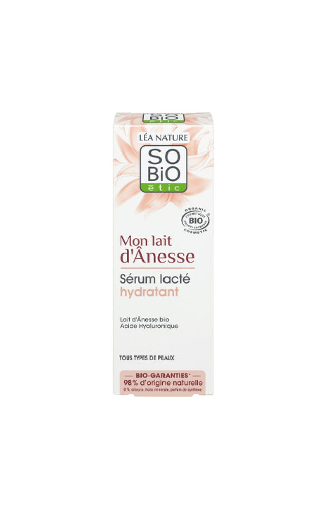 Sérum lacté hydratant bio - Lait d'ânesse - Visage