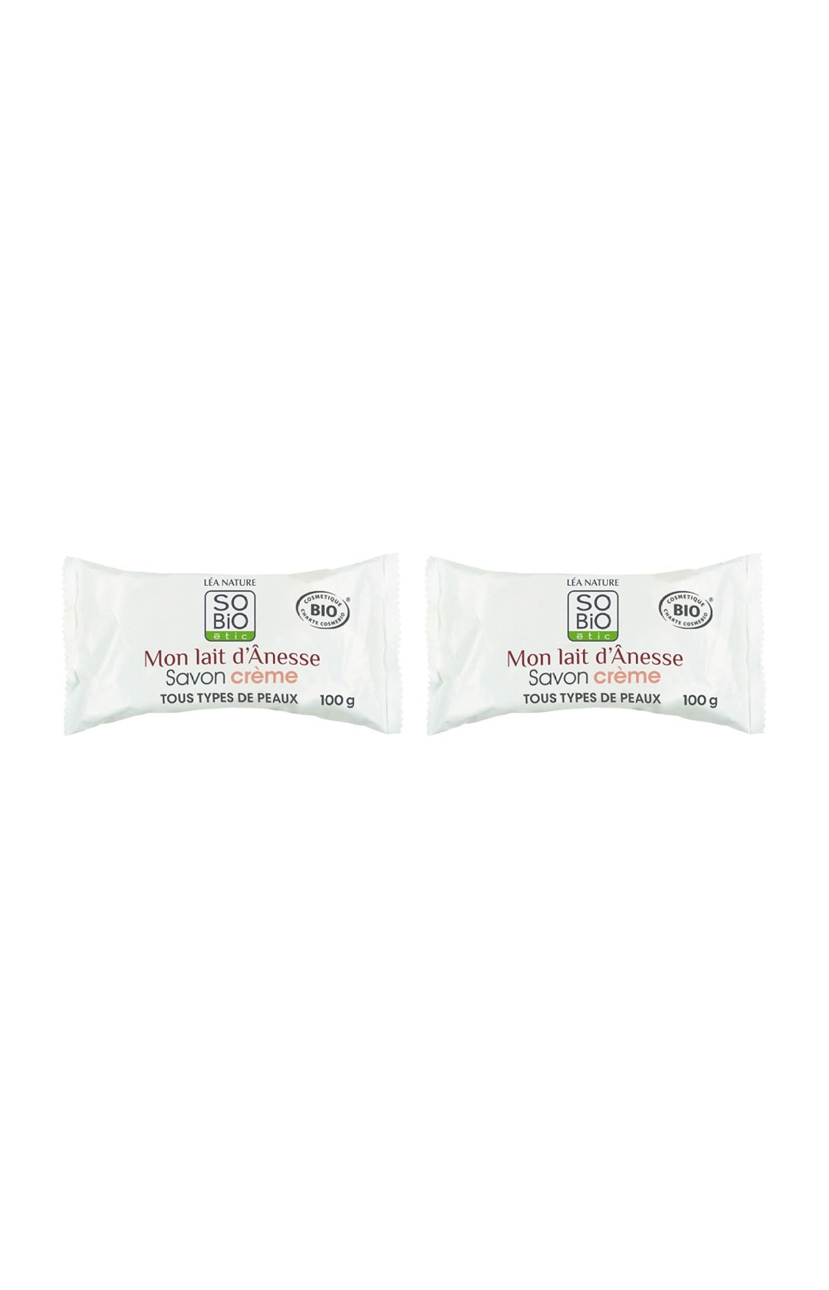 Savons crèmes bio - Lait d'ânesse - Visage - 2 x 100 g