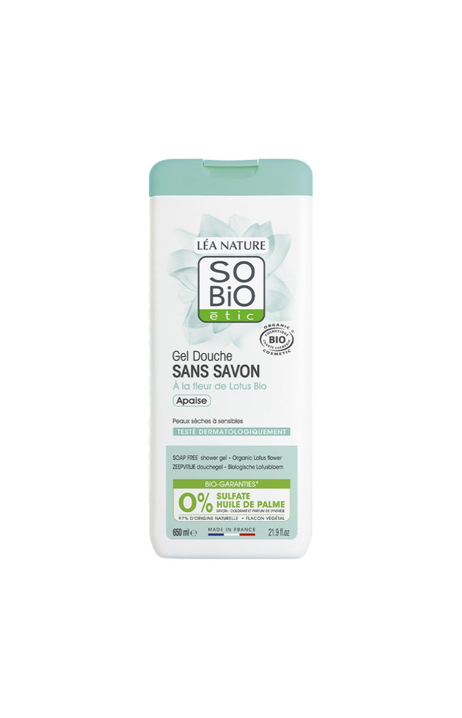 Gel douche sans savon apaisant bio - Fleur de lotus - 650 ml