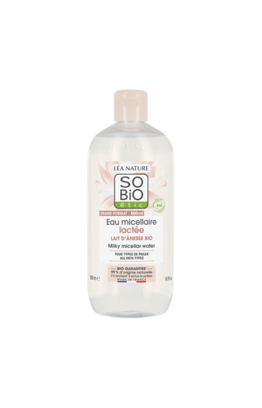 Eau micellaire lactée bio - Lait d'ânesse