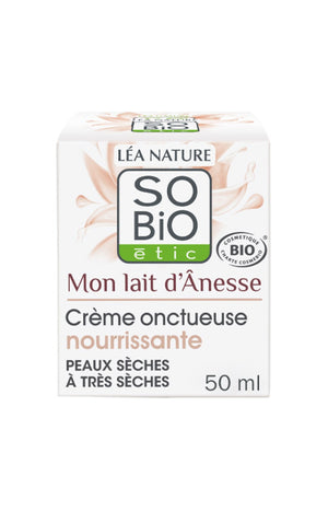 Crème nourrissante bio - Lait d'ânesse - Peaux sèches & très sèches