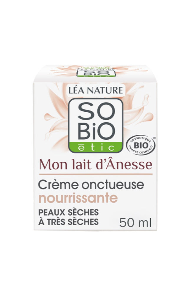 Crème nourrissante bio - Lait d'ânesse - Peaux sèches & très sèches