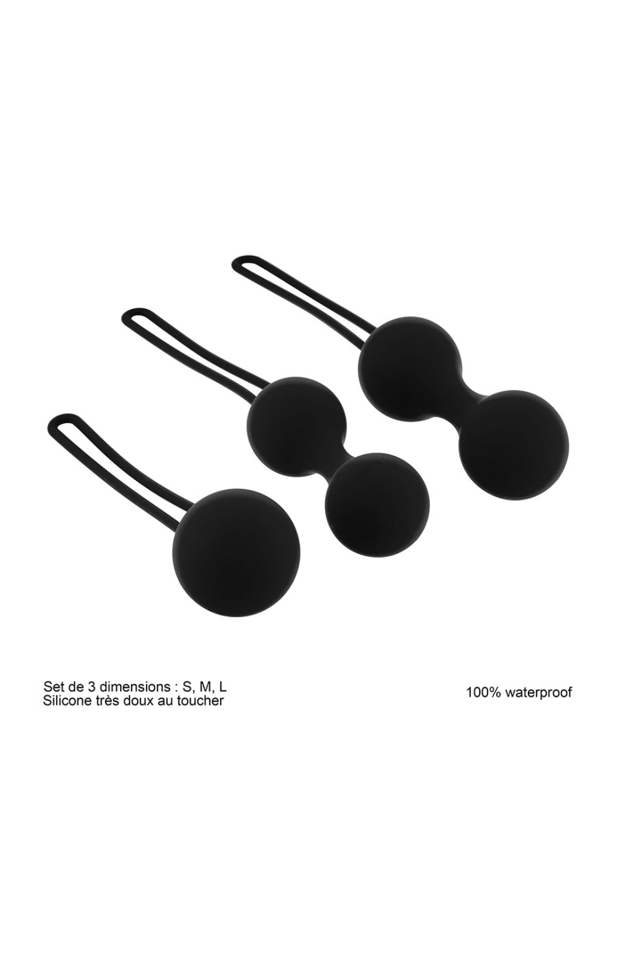 Trio de boules de Geisha - Noir